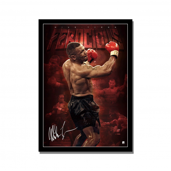 Custom framed poster of Mike Tyson